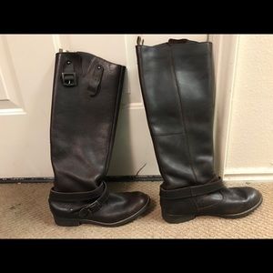 Aldo riding boots dark brown leather Sz 7.5
